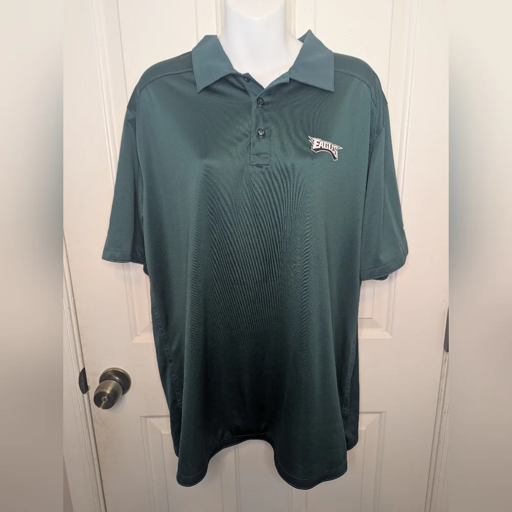 Men’s Nike DRI Fit On Field Philadelphia Eagles Green Collared Polo, Size Large